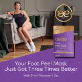 Aesta 3-in-1 Foot Peel Mask, Full-Cycle Foot Care: Revitalizing Mousse + Feet Peeling Mask + Moisturizing Cream | All-Natural Foot Peel Mask for Dry Cracked Feet | Baby Feet Foot Peel Treatment Set from REATHLETE