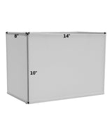 Rectangular 14"W x 10"H Drum Lampshade White From LampsUSA