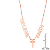Faith, Believe & Cross Necklace From Steel Time