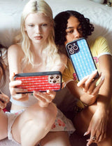 Blue Gingham Hearts iPhone Case from Wildflower Cases