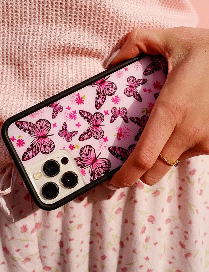 Pink Butterfly iPhone Case from Wildflower Cases