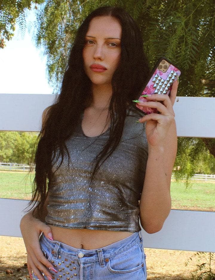 Pink Floral Stud iPhone Case from Wildflower Cases
