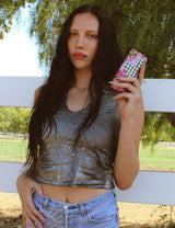 Pink Floral Stud iPhone Case from Wildflower Cases