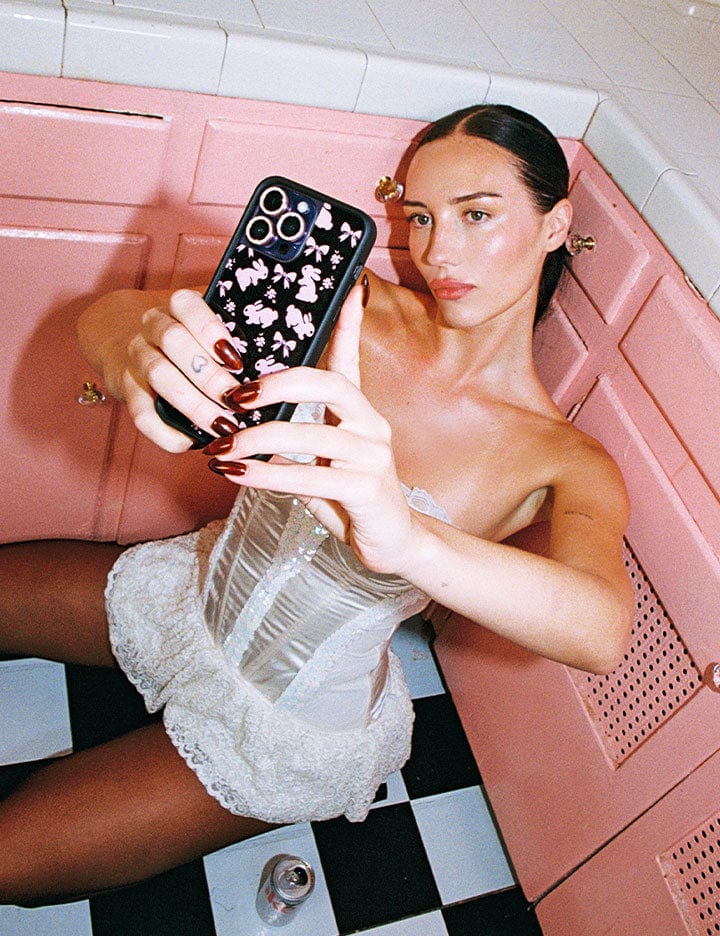 Pink Bunnies iPhone Case from Wildflower Cases