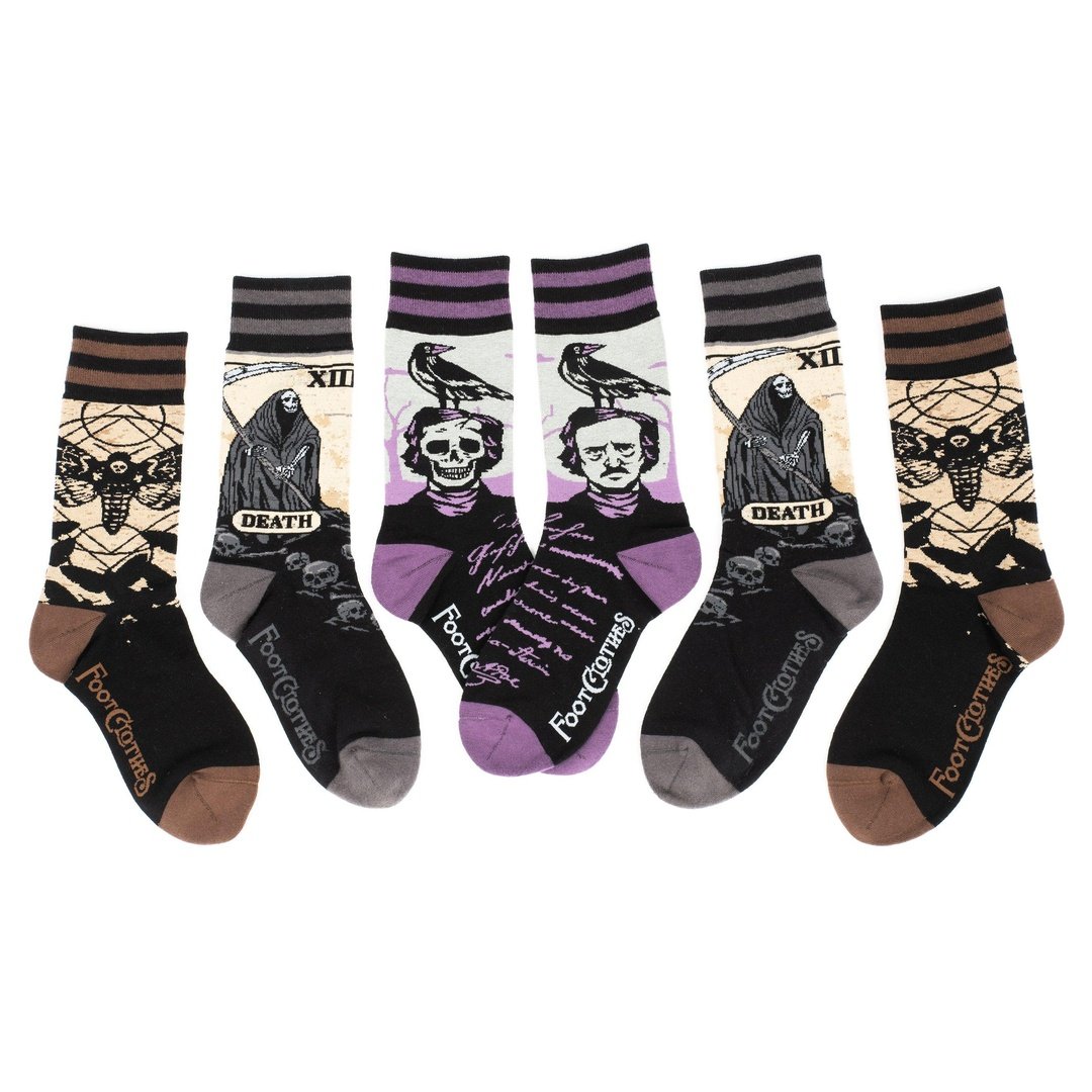 Dark Soles: Goth Crew Sock Pack | 3 Designs from FootClothes