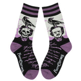 The Raven Poe Crew Socks from FootClothes