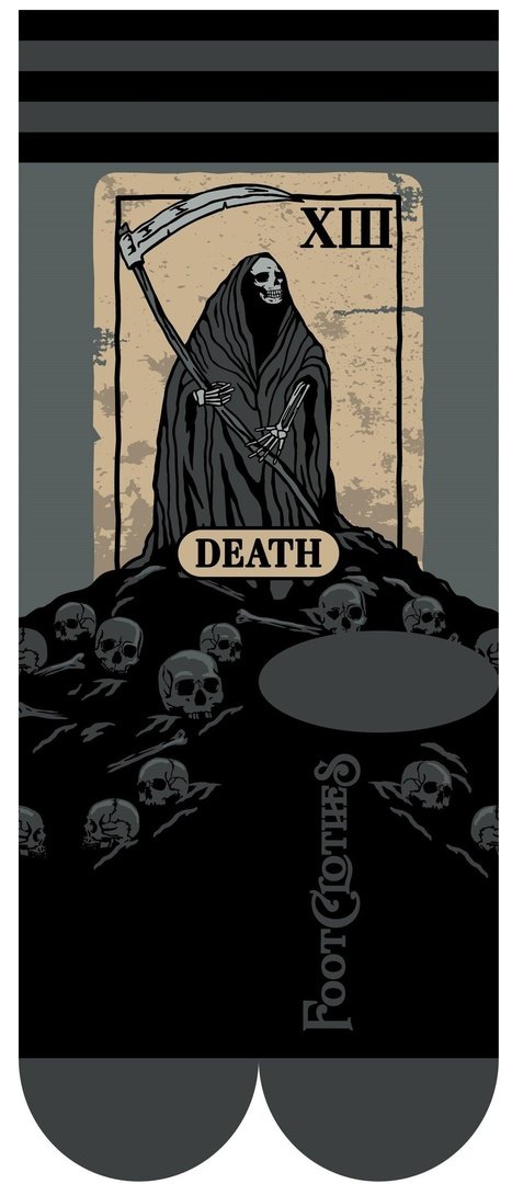Death Tarot Card Crew Socks from FootClothes