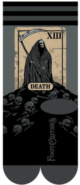 Death Tarot Card Crew Socks from FootClothes