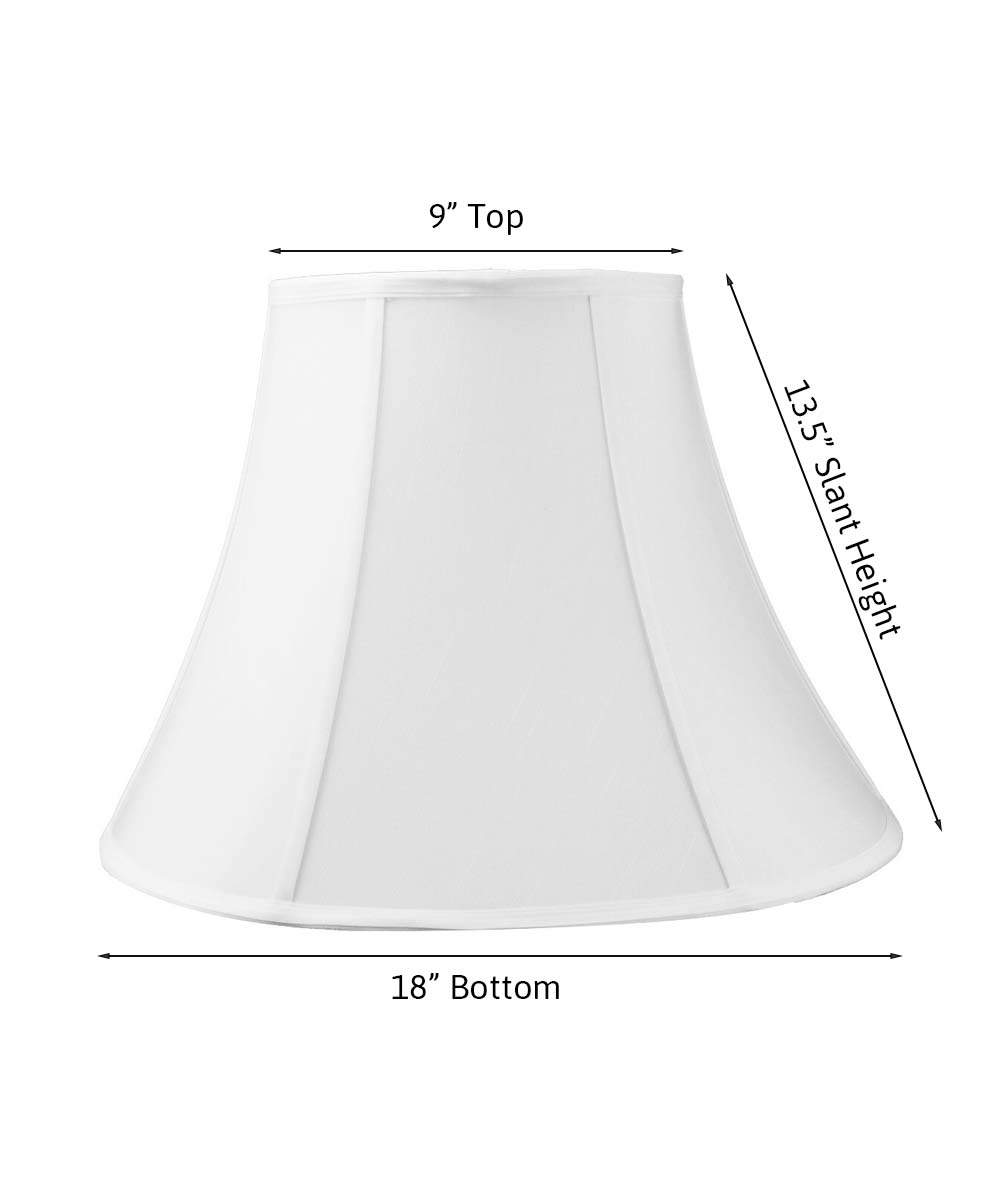 White Bell Shantung Lampshade From LampsUSA