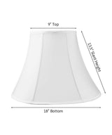 White Bell Shantung Lampshade From LampsUSA