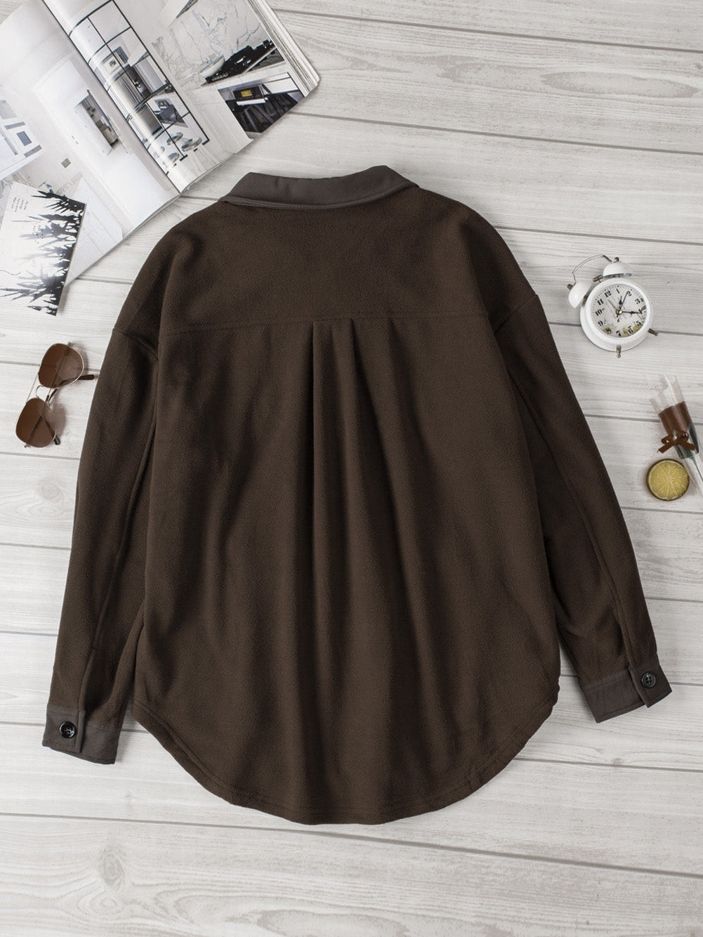 Autumn Brown Fleece Jacket from MsDressly