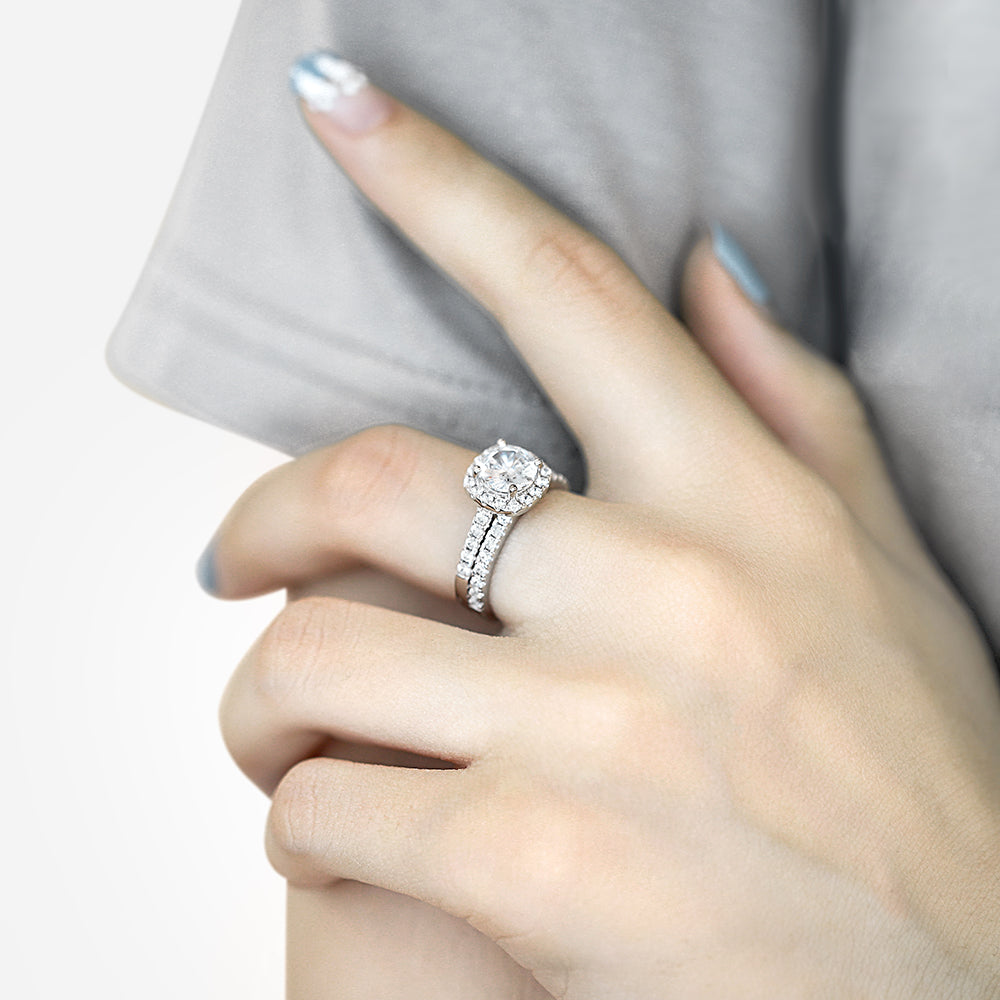 The Victoria - Silver Wedding Ring Set From Vintage Gentlemen