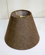 Hard Back Empire Lamp Shade - Chocolate Burlap 12"W x 9"H From LampsUSA