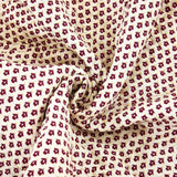 Tache Fairy Tale Tea Party Beige Burgundy Paisley Floral Cotton Patchwork Quilted Throw Blanket (DXJ103443)