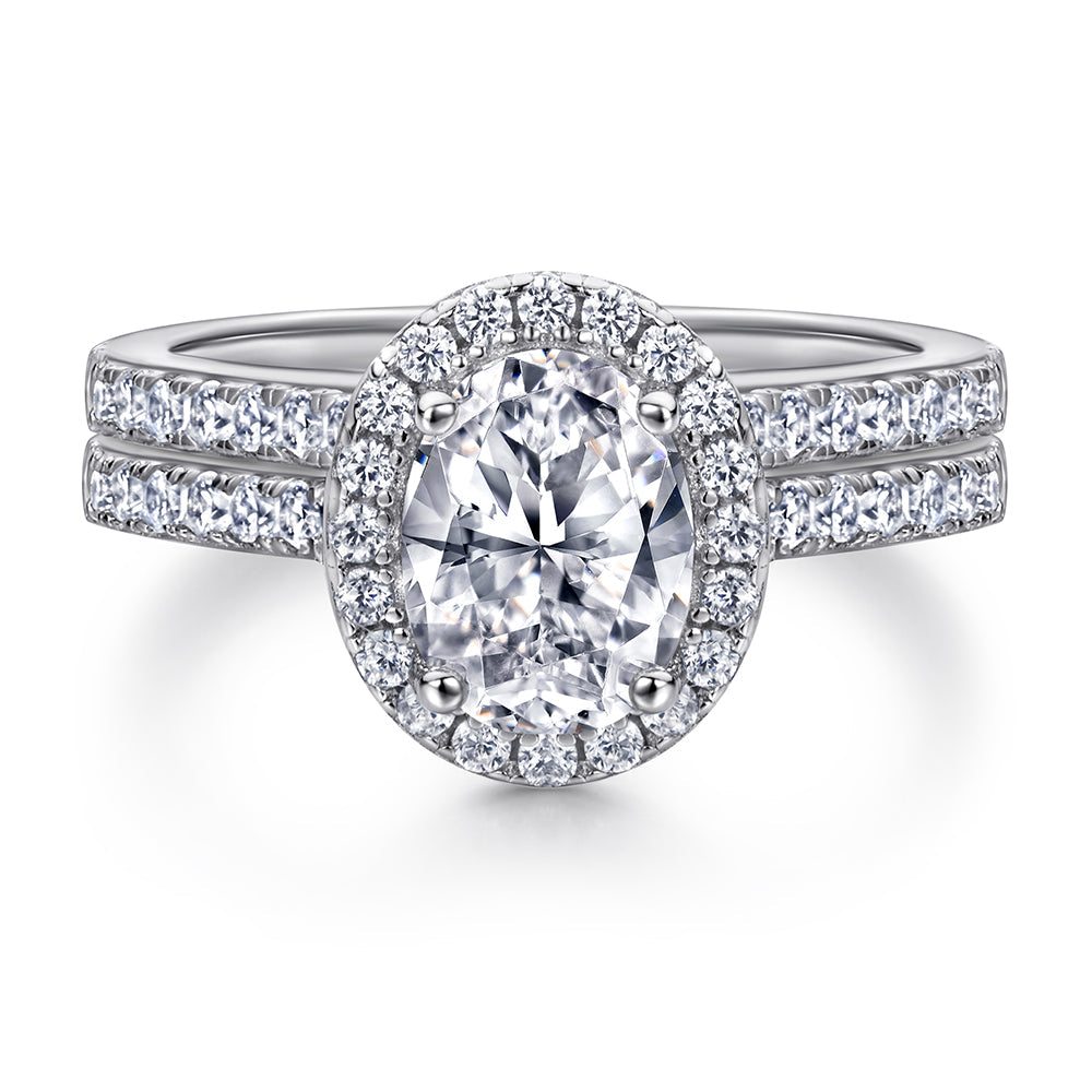 The Ada - Silver Wedding Ring Set From Vintage Gentlemen