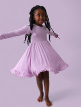AMETHYST RIB DREAM RUFFLE DRESS from DREAM BIG LITTLE CO
