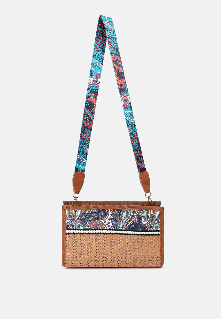 Multi Straw Painted Handbag from London Rag International