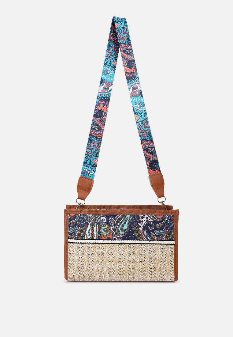 Multi Straw Painted Handbag from London Rag International