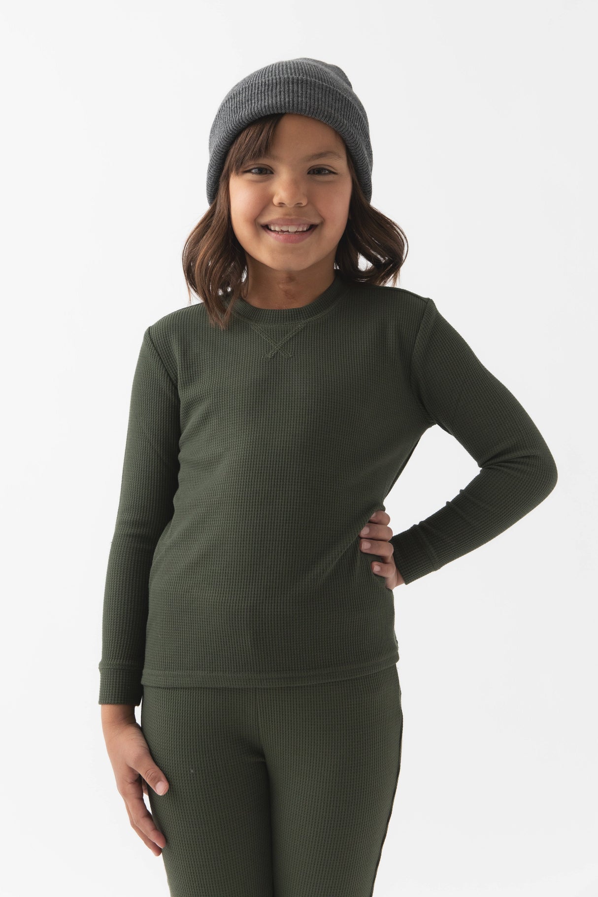 Children's Bamboo Waffle Knit Base Layer Set from Cozy Earth