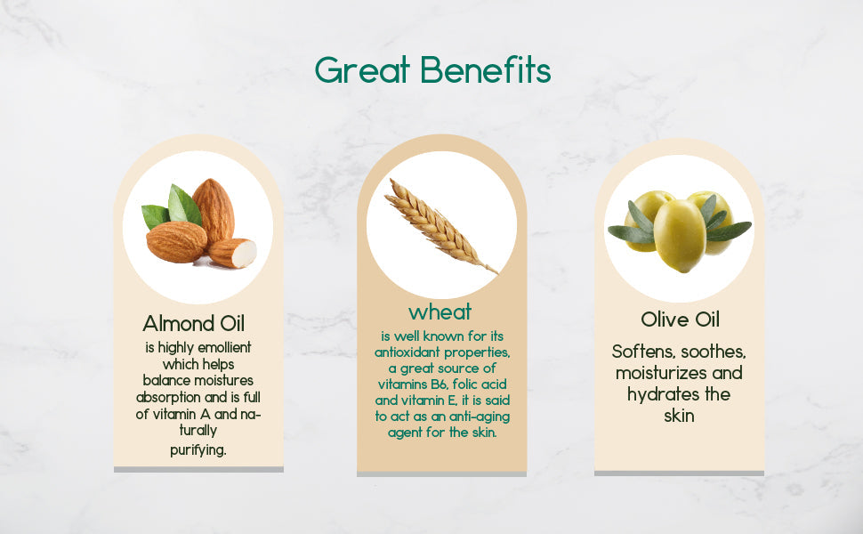 Reassuring Soap Bar. Wheat, Olive, and Almond Oil. from BeNat