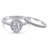 The Ada - Silver Wedding Ring Set From Vintage Gentlemen