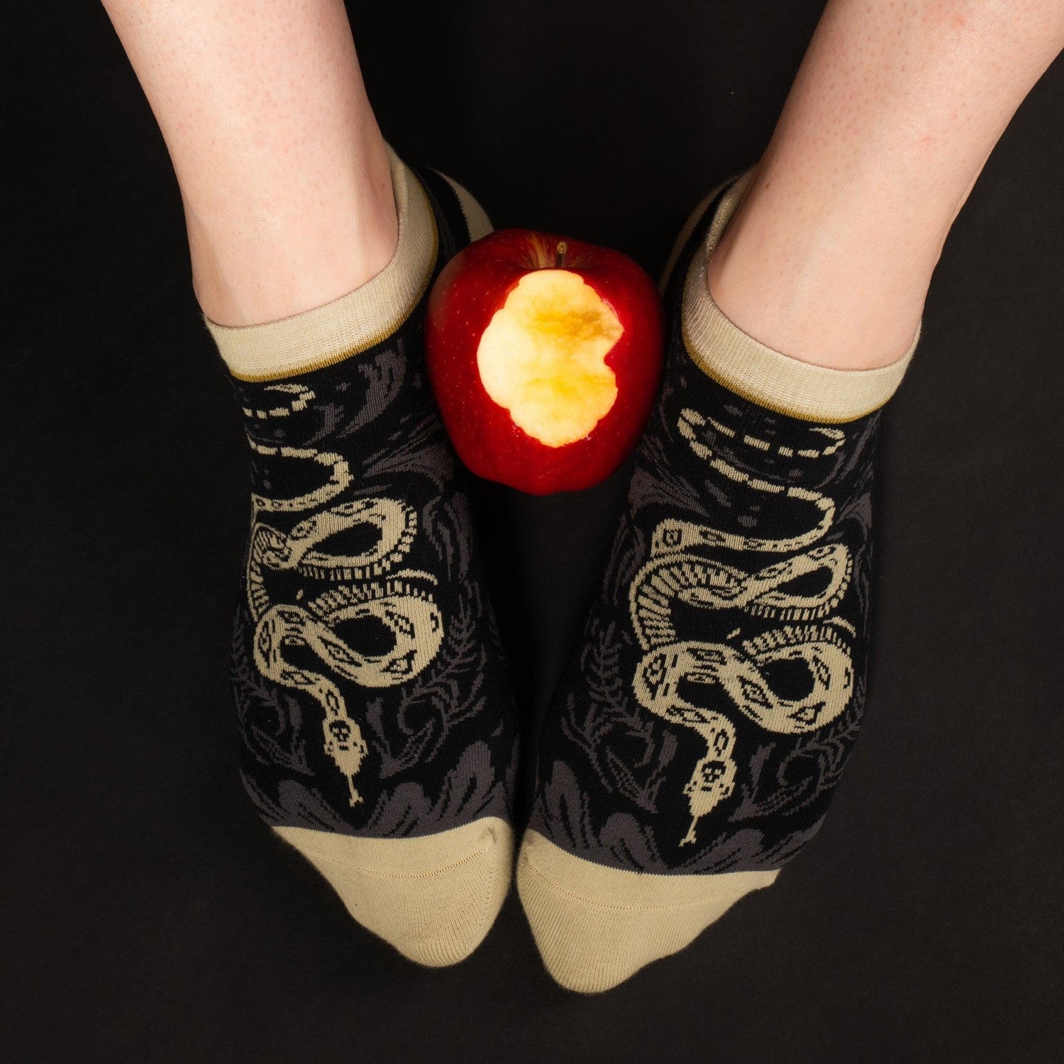 Danger Noodle Snake Ankle Socks from FootClothes