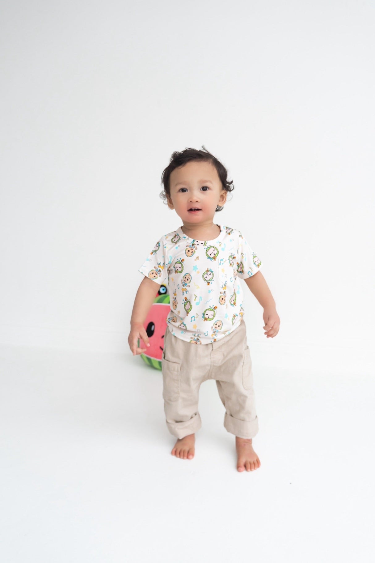 Dream Big Little Co x CoComelon JJ MUSICAL MELON DREAM POCKET TEE from DREAM BIG LITTLE CO