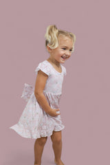 EXCLUSIVE DUCKS AND DAISIES DREAM CAP SLEEVE RUFFLE DRESS from DREAM BIG LITTLE CO