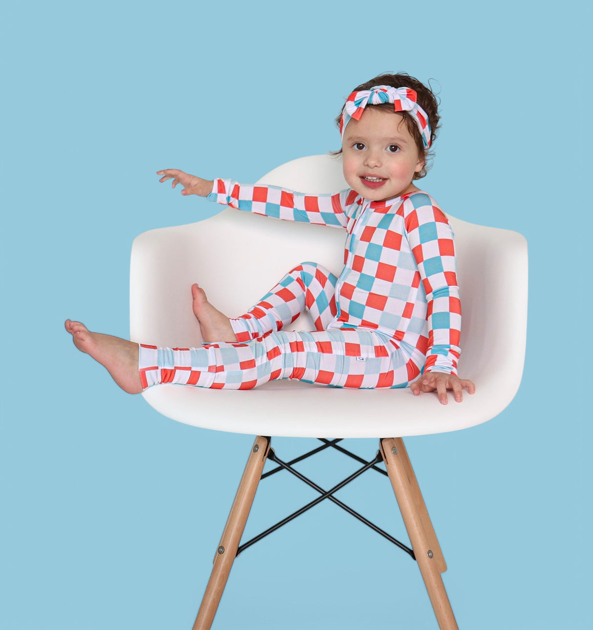 USA CHECKERS DREAM ROMPER from DREAM BIG LITTLE CO