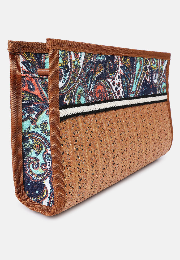 Multi Straw Painted Handbag from London Rag International