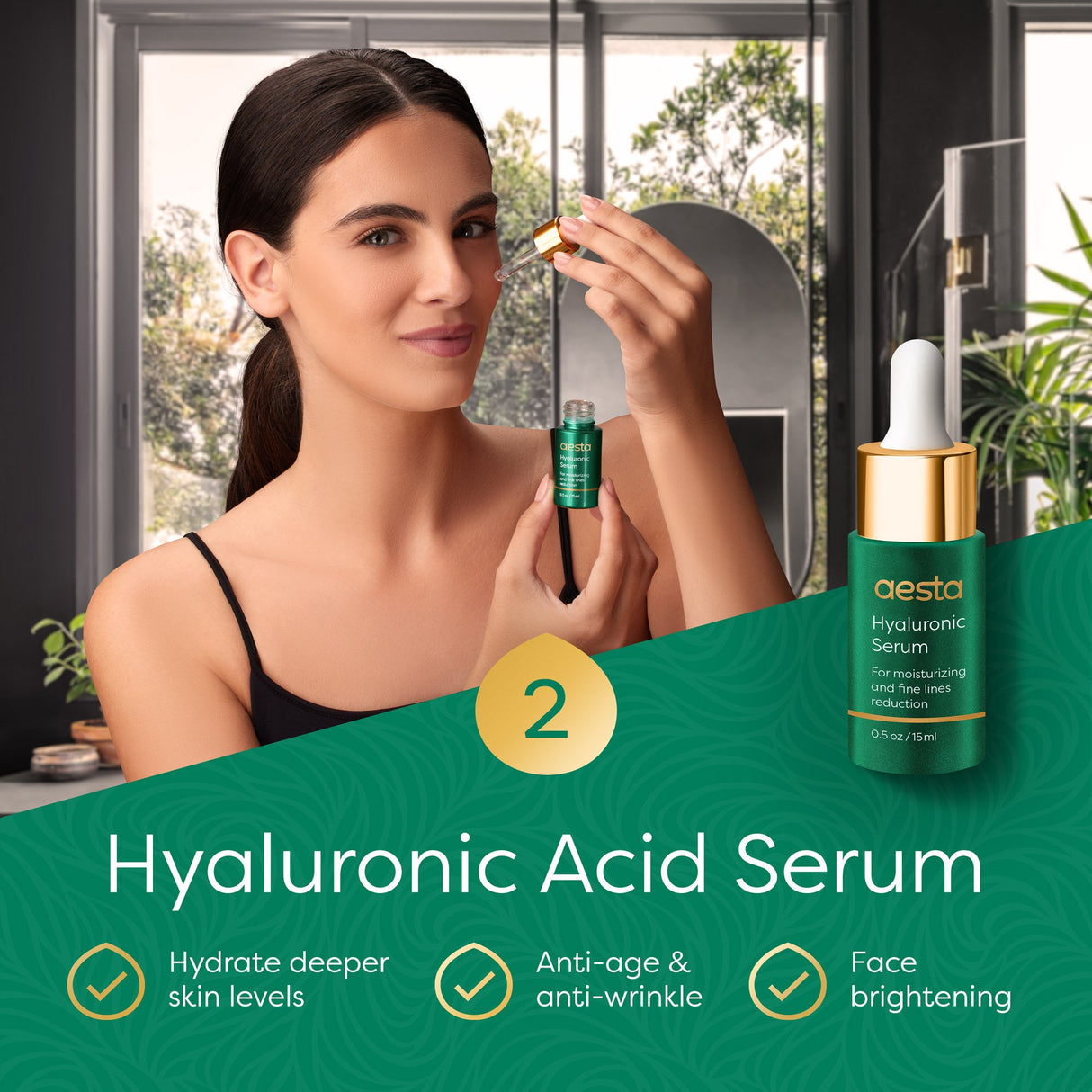 Aesta Green Tea Mask Stick + Hyaluronic Acid Serum for Face Treatment | Gradual Blackhead Remover | Pore-Cleaning, Detoxifying Face Mask, Skin Care Face Serum w/ Anti Aging and Anti Wrinkle Effects from REATHLETE