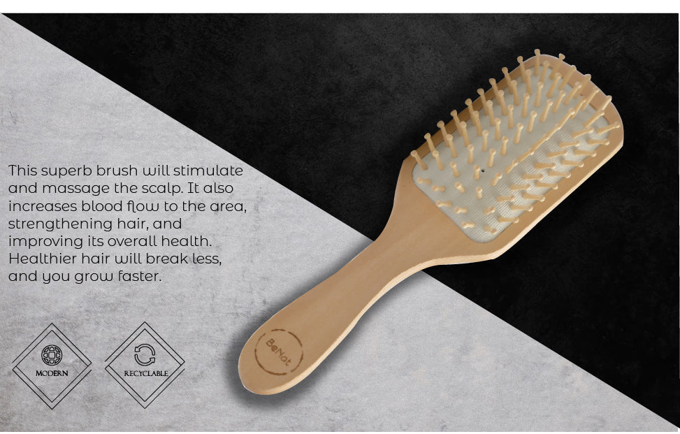 Natural Wooden Detangling Hair Brush from Choixe