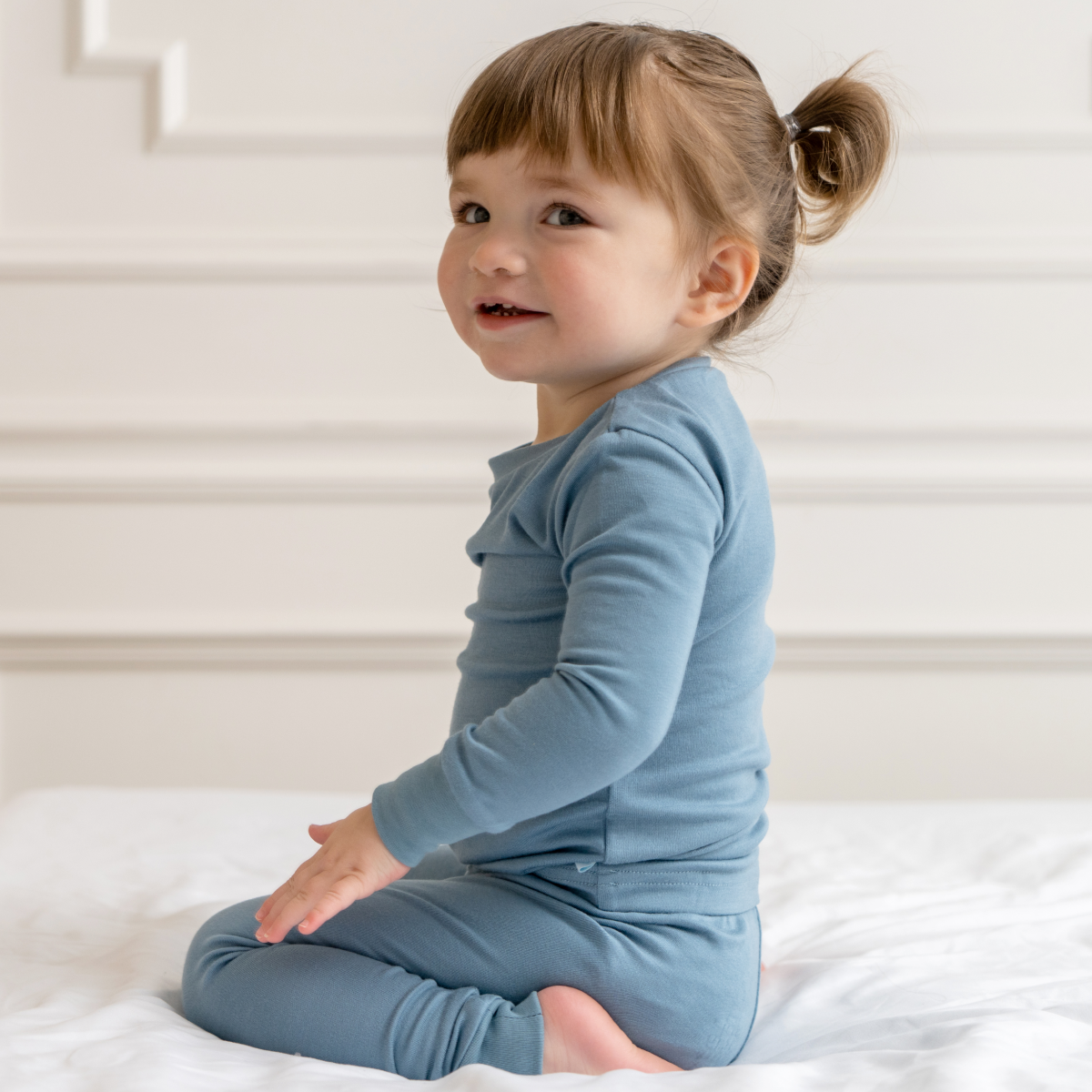 Toddler/Kids Bamboo Pajamas - Ocean Blue From Dreamland Baby