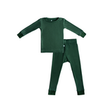 Toddler/Kids Bamboo Pajamas - Forest Green From Dreamland Baby