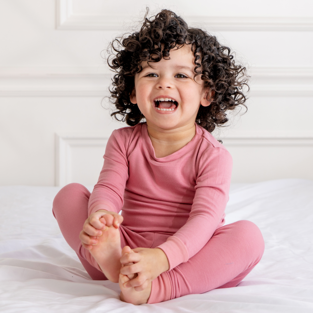 Toddler/Kids Bamboo Pajamas - Dusty Rose From Dreamland Baby
