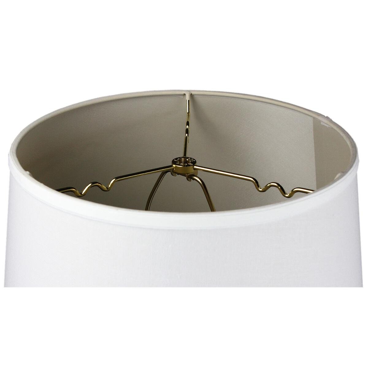 White 16"W x 11"H Floor Lampshade From LampsUSA
