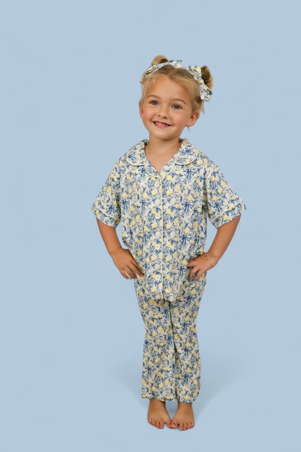 VINTAGE CITRUS TOILE DREAM GIRL'S FLARE SET from DREAM BIG LITTLE CO