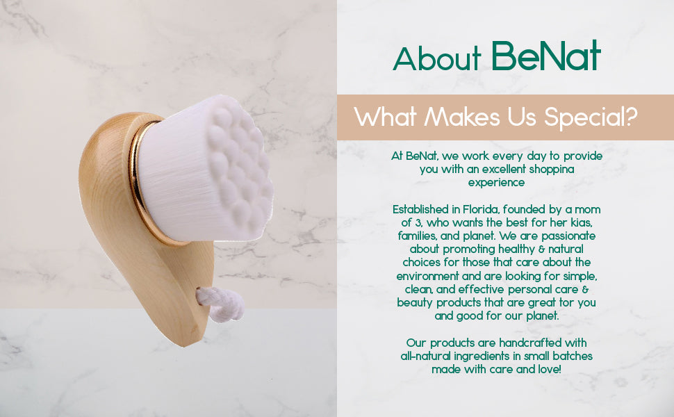 Facial Brush with Bamboo Handle from BeNat
