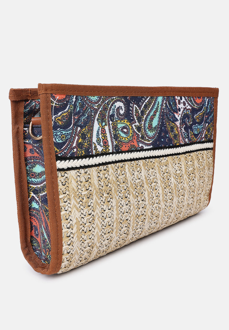 Multi Straw Painted Handbag from London Rag International