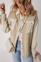 Beige Houndstooth Corduroy Jacket from MsDressly