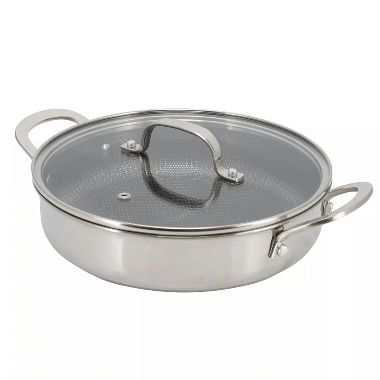 Better Chef 9-Inch 3-Ply Stainless Steel Nonstick Deep Fry Pan with Lid from Jupiter Gear Home