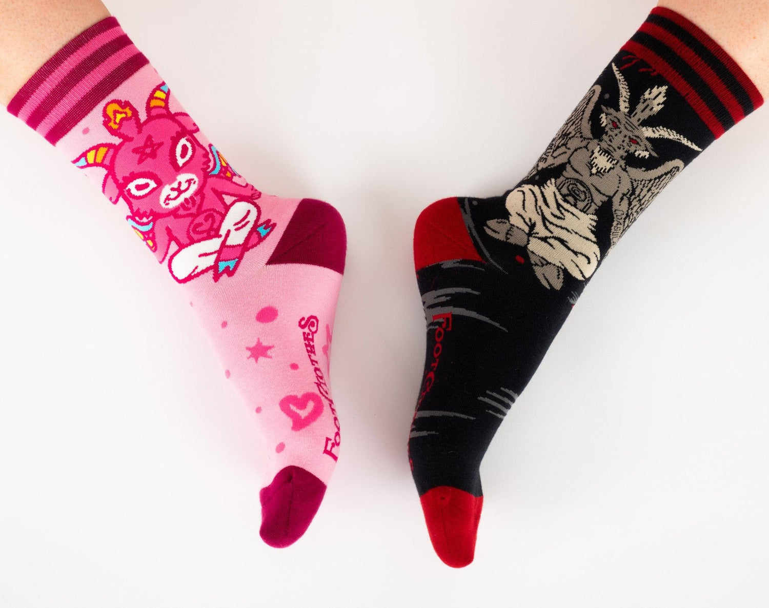 Cute Baphomet Goat Crew Socks from FootClothes