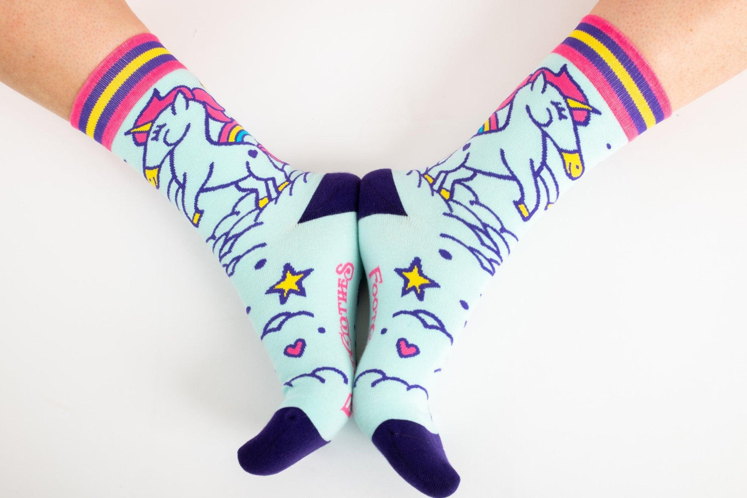 Cute Unicorn Crew Socks from FootClothes