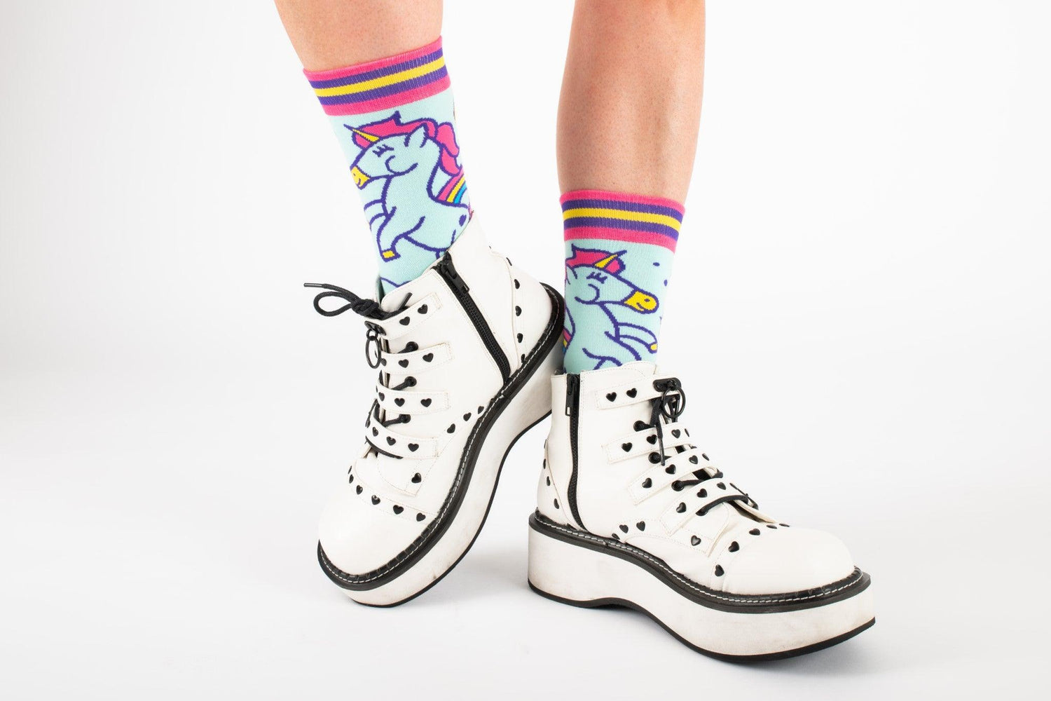 Cute Unicorn Crew Socks from FootClothes