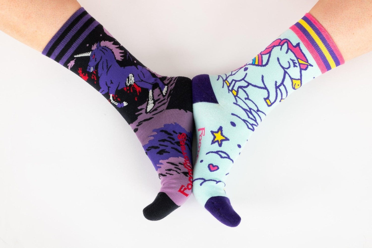 Evil AF Unicorn Crew Socks from FootClothes