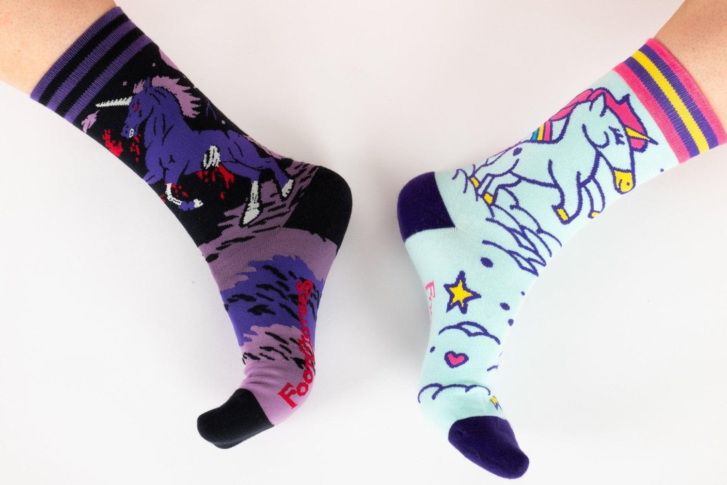 Evil AF Unicorn Crew Socks from FootClothes