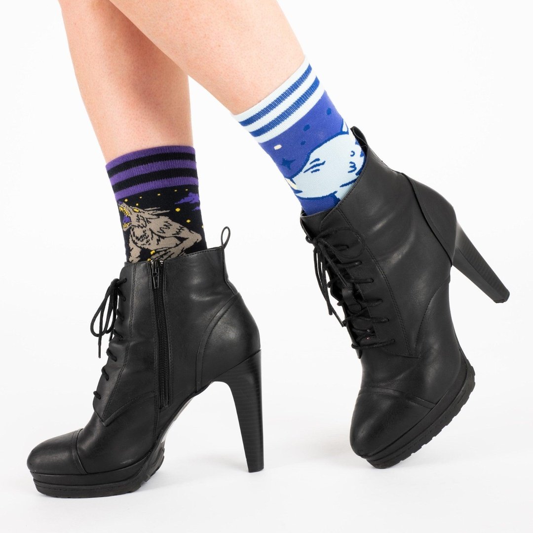 Evil AF Werewolf Crew Socks from FootClothes