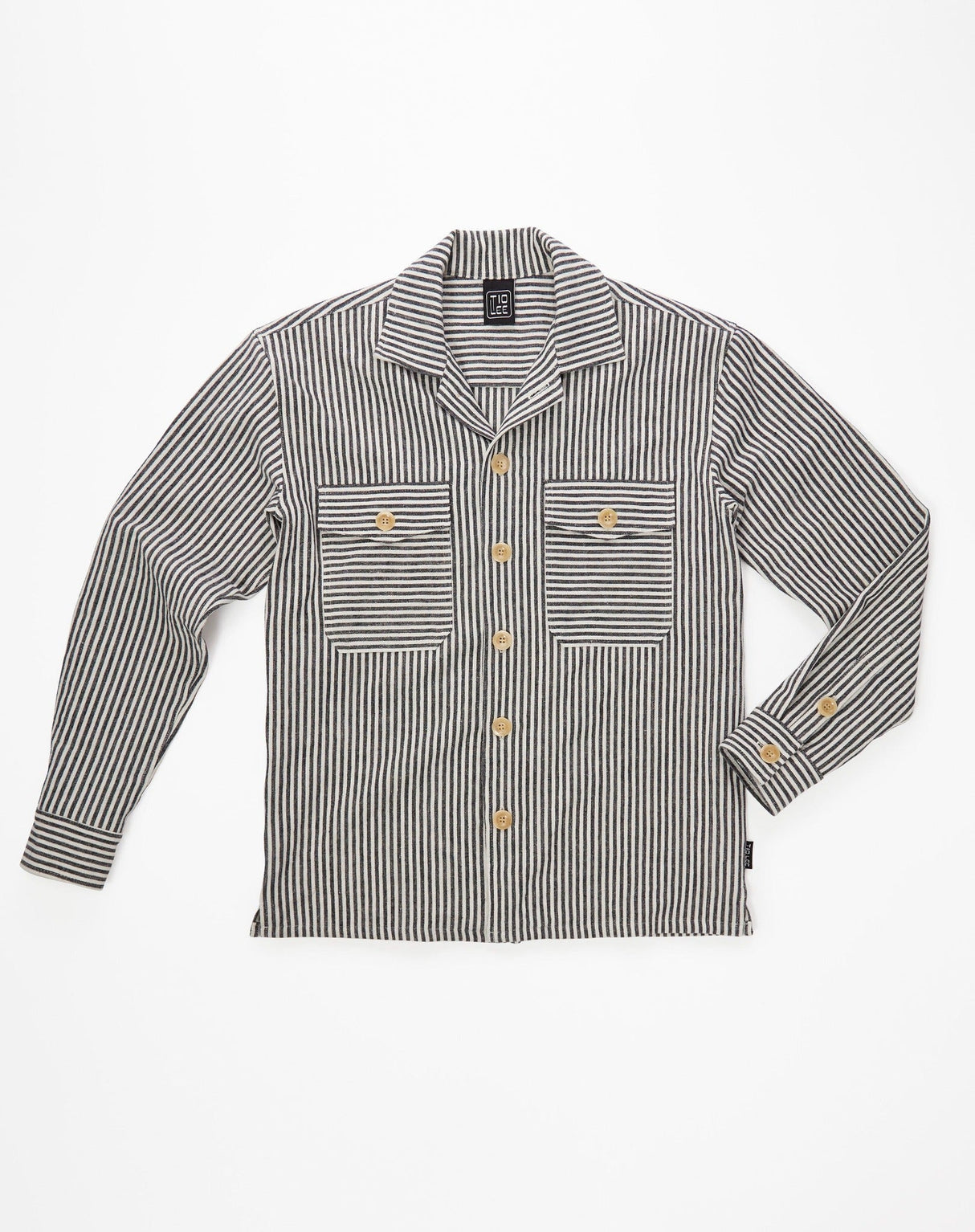 The Rockaway Overshirt in Striped Hemp From Tio Lee