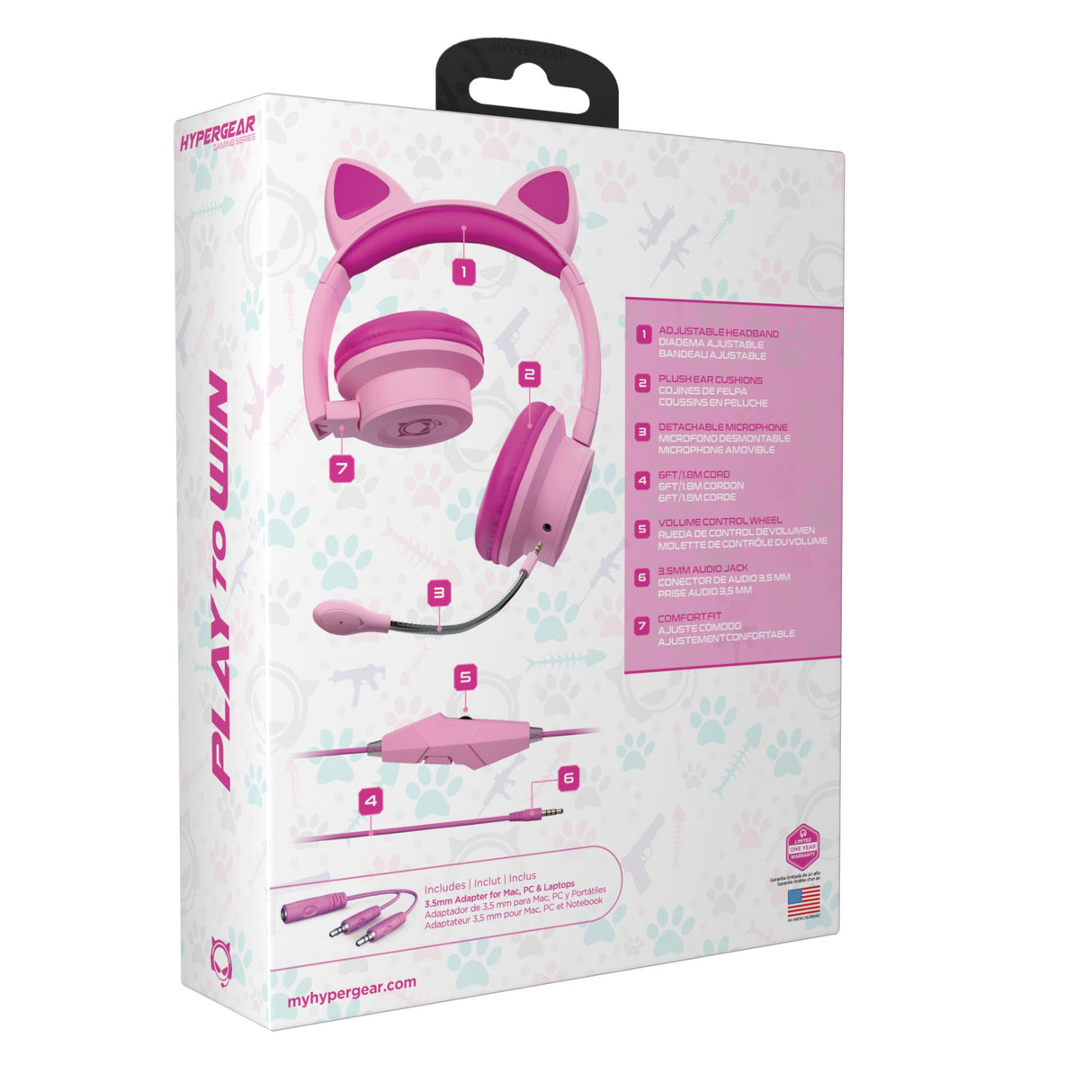 HyperGear Kombat Kitty Gaming Headset with Detachable Mic from Jupiter Gear Home