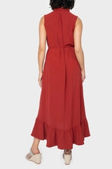 Sienna Sleeveless Tie Neck Midi Dress from Gibsonlook